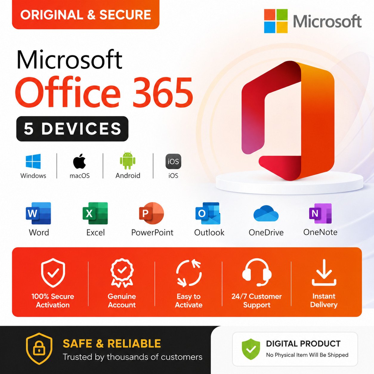 office professional plus 365 5 user lifetime
