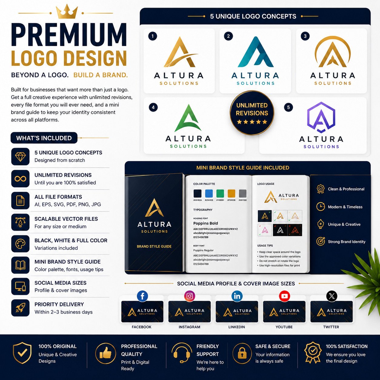custom logo design – build a brand that stands out premium